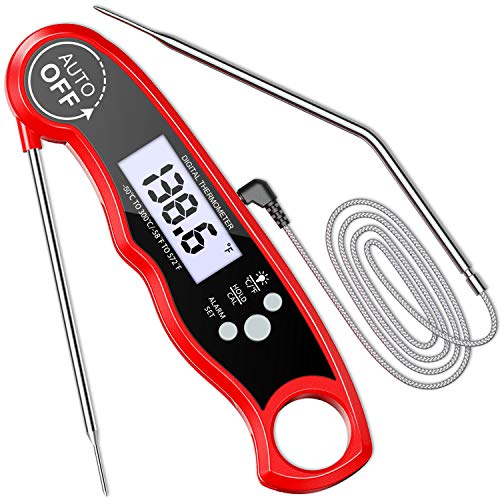 Comsoon Digital Meat Thermometer, Instant Read Cooking Thermometer with Dual Probe & Long Wire, Kitchen Candy Food Thermometer with Alarm Setting, Backlight & Magnet for BBQ Grill Smoker Oven Oil - Thumbnail 7