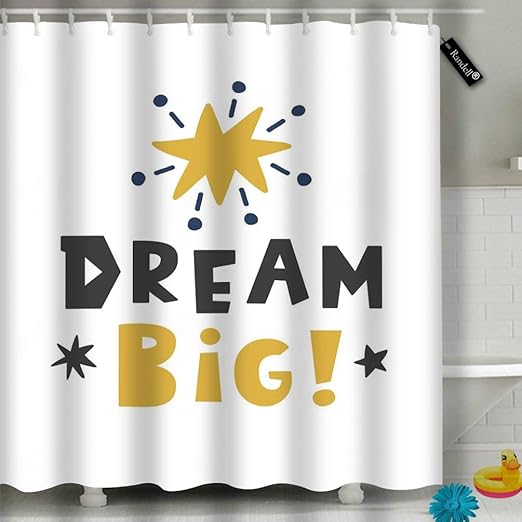 Amazon Com Randell Decor Shower Curtain Set Dream Big