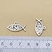 Yansanido Pack of 100 Alloy Fish Shape
