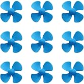 30PCS Motor Propellers 2mm Shaft Propellers with 4-Vanes 50mm Fan Shape Propellers for Motor RC Boat Ship RC Airplane DIY Model Toy Part (Blue)