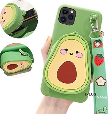Iplus 3d Cartoon Wallet Case For Iphone Xs Max Cute Fruit Mini Bag Design Coin Purse Soft Silicone Case Cover With Stand Long Shoulder Strap Avocado Iphone Xs Max Amazon Com Au Electronics