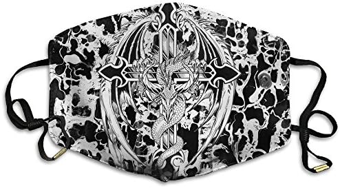 TYPU Polyester Reusable Dust Crucifix With Dragon Mask Health Care Mask