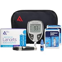 Contour NEXT Diabetes Testing Kit, 100 Count | Contour NEXT EZ Meter, 100 Contour NEXT Test Strips, 100 Lancets, Lancing Device, Control Solution, Manuals, Log Book & Carry Case
