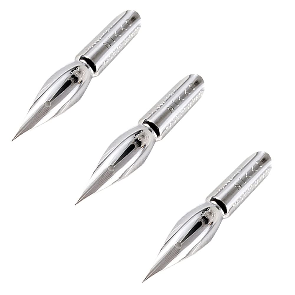 Nikko Manga Pen Nib Saji Pen Crome - Point Hard - 3pc