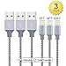 Lightning Cable,Live2Pedal Compatible iPhone Cable 3-Pack 3FT 6FT 10FT Charging Cable Data Nylon Braided Cord Charger iPhone X/XS/XSmax/XR/8/8Plus/7/7Plus/6/6Plus/6s/6sPlus/5/5s/5c/SE.(White+Grey)