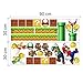 Super Mario Build a Scene Peel and Stick Wall Decal Stickers Wall Decals Stickers DIY Removable Stick Baby Boys Girls Kids Room Nursery Wall Mural Decor
