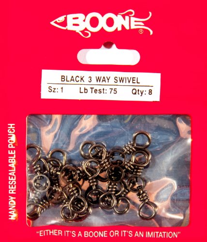 Boone 3 Way Black Swivels, 75-Pound