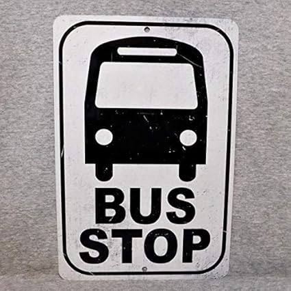 Tiukiu - Señal de Metal para autobús de Parada de Transporte público