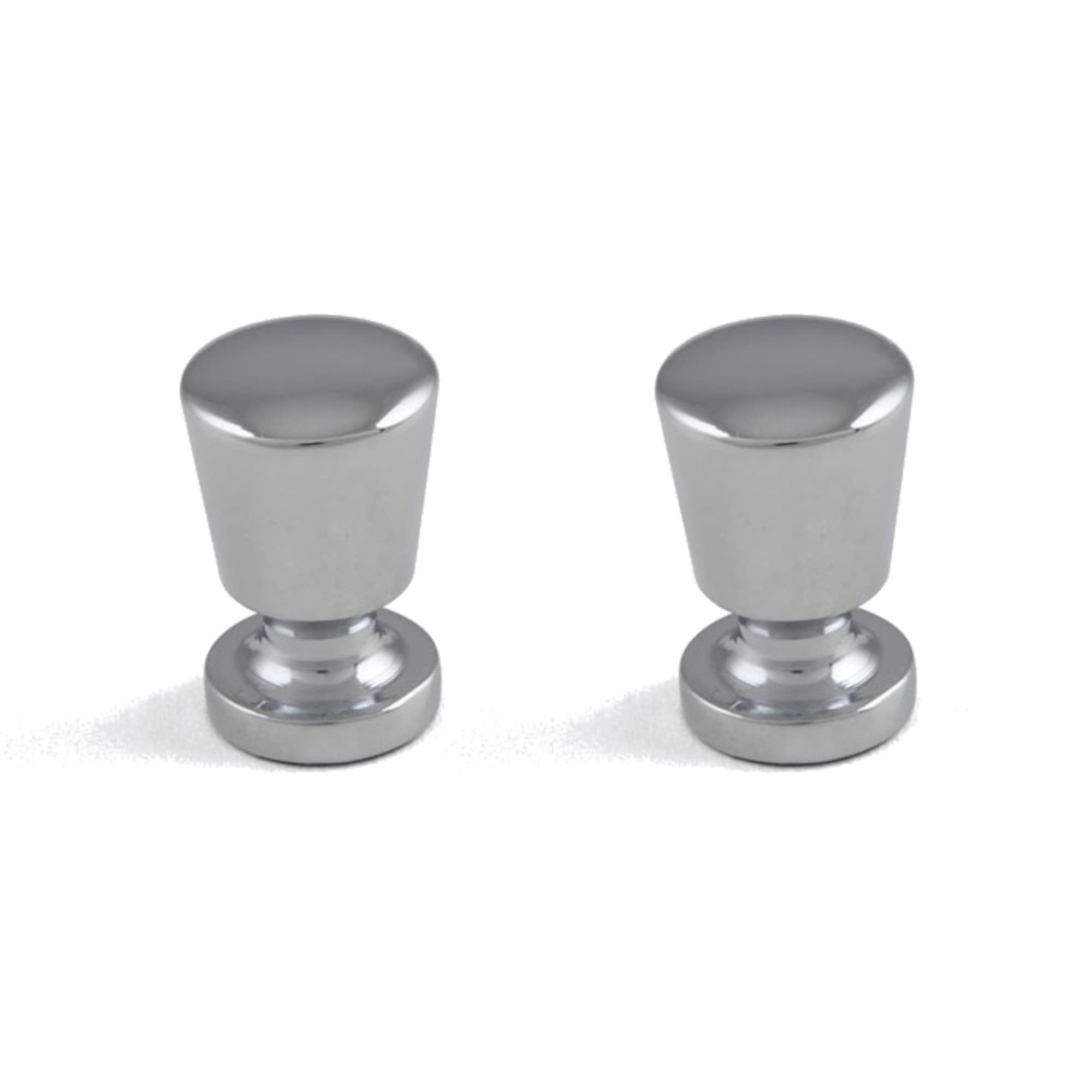 cyclingcolors 2 x Polished Chrome Metal Drawer Knobs 24 mm Furniture Design Door Handle Dresser Cupboard Home Screw