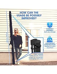 Pantalla de proyector con soporte de 100 pulgadas   Pantalla de proyección para interior y exterior para películas o presentaciones en la oficina   Pantalla de trípode HD de calidad 16:9 sin arrugas para proyector con bolsa de transporte y correas de velc