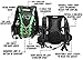 Live Infinitely Hydration Backpack with 2.0L TPU Leak Proof Water Bladder- 600D Polyester -Adjustable Padded Shoulder, Chest & Waist Straps- Silicon Bite Tip & Shut Off Valve- (Green Edges)