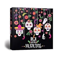 Canvas Wall Art Skull Art Canvas Prints Home Artwork Decoration for Living Room,Bedroom - 12x12 inches