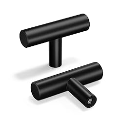 goldenwarm 10 Pack Black Cabinet Knobs Kitchen