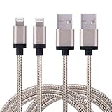 Wecharge(TM) 2Pack 6FT Durable Nylon Braided Lightning Cables Syncing and Charging Cord with Aluminum Connector for iPhone 6s plus, 6s, 6 plus, 6, 5s, 5c, 5, iPad Air, iPad Mini, iPod (Golden)