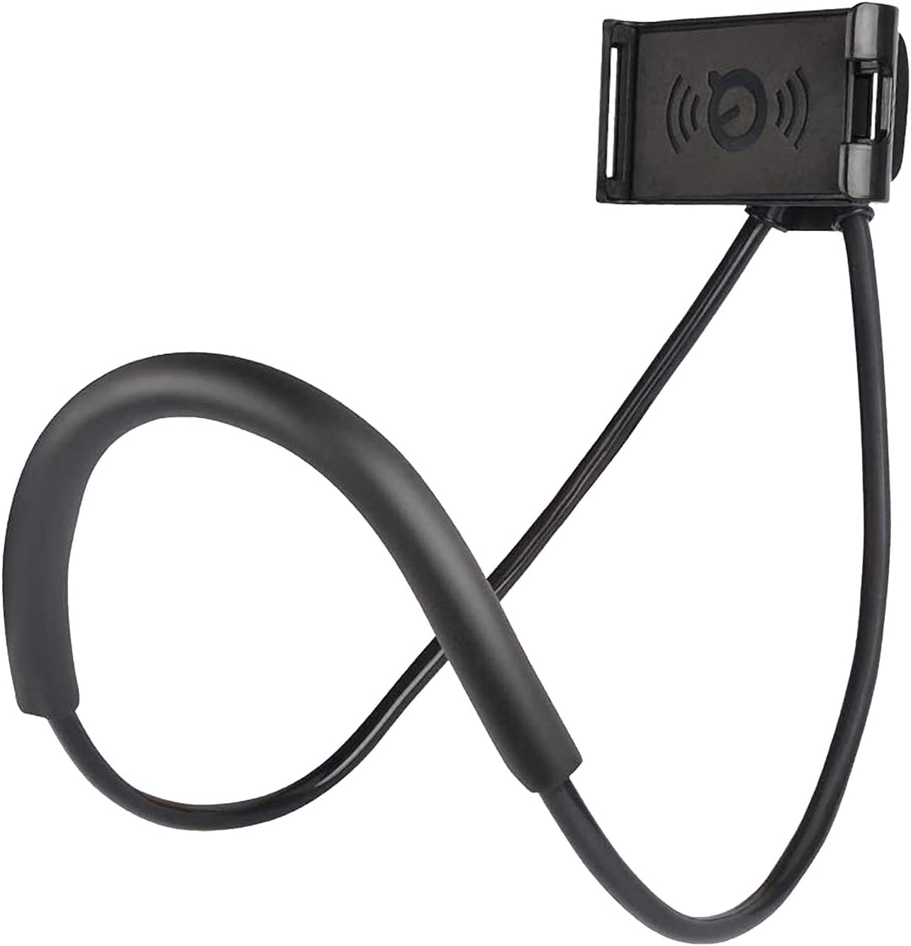 Photo 1 of 1 Pack Cell Phone Stand Hanging on Neck Upgraded, Hands-Free Mobile Phone Holder Clip on Bed/Table 360 Rotation for Telephone Tablet Mount Bracket Stand for iPhone
