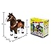 PonyCycle Official Riding Horse Toy No Battery No Electricity Mechanical Pony Chocolate Brown with White Hoof Giddy up Pony Plush Walking Animal for Age 4-9 Years Medium Size - N4152