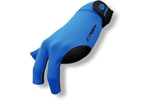 YEUEK CPBA Billiards Glove 3 Finger Pool Glove for Left Hand, Durable Double Stitched, Snooker Cue Sport Glove Popular Sizes for Men & Women
