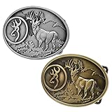 Buckle Rage Adult Unisex Buck Hunter Whitetail Deer Emblem Buckmark Belt Buckle