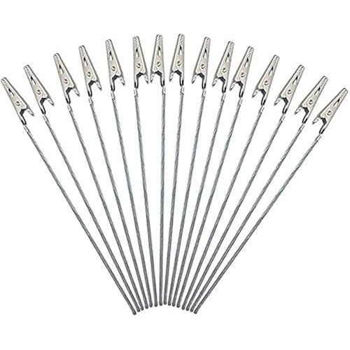 DIAOSnx Set of 50 Metal Wire Alligator Clamp Long-Tailed Alligator Iron Clip Clasp for DIY Card Photo Memo Clip Holder 6inch (150mm)