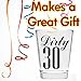 Make Em Laugh Dirty 30 Shot Glass (Thirty) - Funny Thirtieth Birthday - 30th Birthday Gifts for Women - Birthday Shot Glasses for Women or Men - 30th Birthday Shot Glass