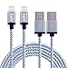 AOFU Lightning Cable,2Pack 6FT/2M iPhone Lightning Cable USB Charging Cable Cord for iPhone (Gray+White)