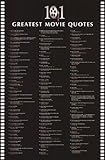 101 Greatest Movie Quotes List Art Poster Print - 24x36