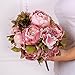 Leagel Fake Flowers Vintage Artificial Peony Silk Flowers Bouquet Wedding Home Decoration, Pack of 1 (Sweetened Bean)