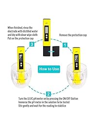 Medidor de PH Oricol de 0,01 Resolución Digital PH Tester Pen 0.00 14.00 PH Rango con Función de Calibración Automática para Beber Agua Piscinas Spas Acuario Hidropónicos