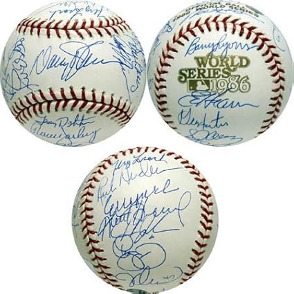 1986 mets autographed baseball