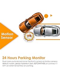 Vantre N2 Pro Uber Dual Dash Cam Dual 1920x1080P Cámara frontal e interior para salpicadero
