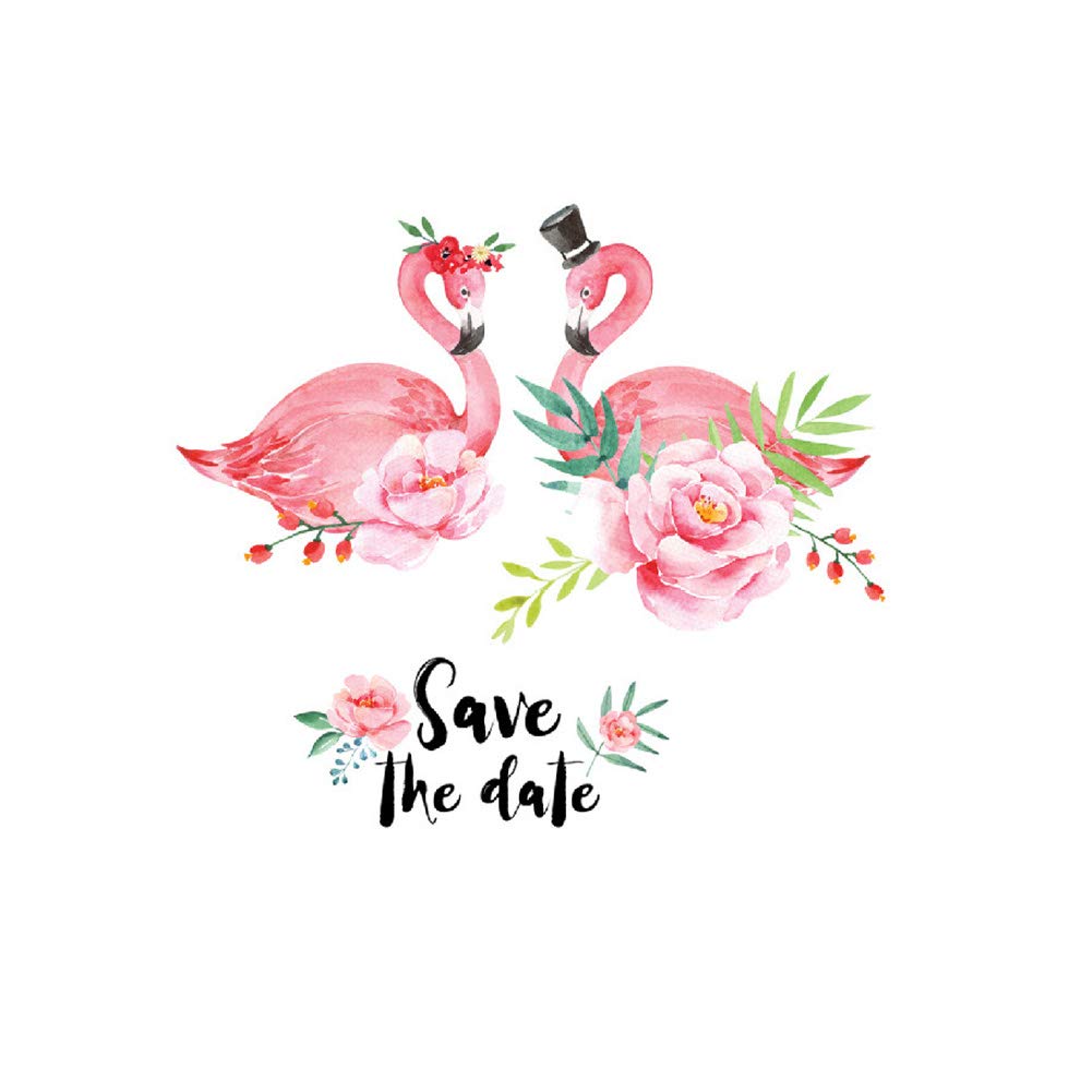 Romantic Pink Flamingos Birds Vinyl Removable Wall Sticker Mural Art Decal