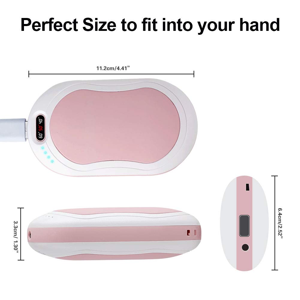 Tomu Hand Warmers Rechargeable, 6000mAh Portable USB Electric Pocket Hand Warmer/Power Bank, Great Solution for Raynaud\'s and Arthritis Sufferers, Best Winter for Friends and Family