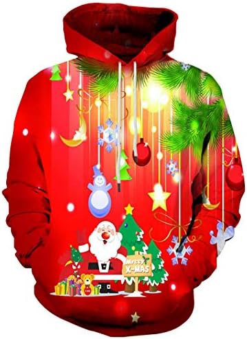 Hgvoetty Unisex Realistic 3D Printed Hoodies for Men Women Cool Graphic Hooded Sweatshirt with Pockets for Men Women