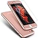 COOLQO Compatible for iPhone 11 Case, Clear 360 Full Body Coverage Hard PC+Soft Silicone TPU 3in1 Shockproof Phone Cover [Certified Military Protective] Rose Gold