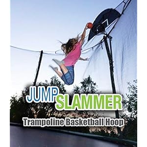 Trampoline Pro Jump Slammer Trampoline Basketball Hoop Attachment – Includes Ball, Safety Hardware, and Universal…