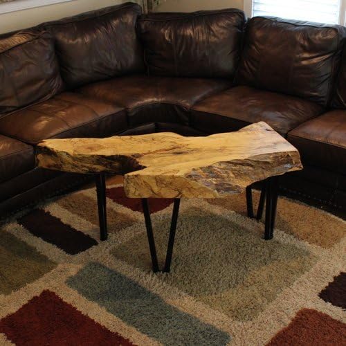 Spalted Maple Coffee Table on Custom Steel Legs!