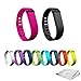 innis®10pcs Large Wristband:Black,White,Rose Bloom,Purple (Purple/Pink),Navy (Blue),Slate (Blue/Grey),Lime (Green),Teal (Blue/Green),Orange,Lemon Yellow Replacement Band + Clasps For Fitbit Flex /No Tracker+1× innis® logo Cloth(15cm*15cm)