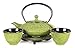 Happy Sales TS9-06Y CAST Iron Tea Set, One Size, Green