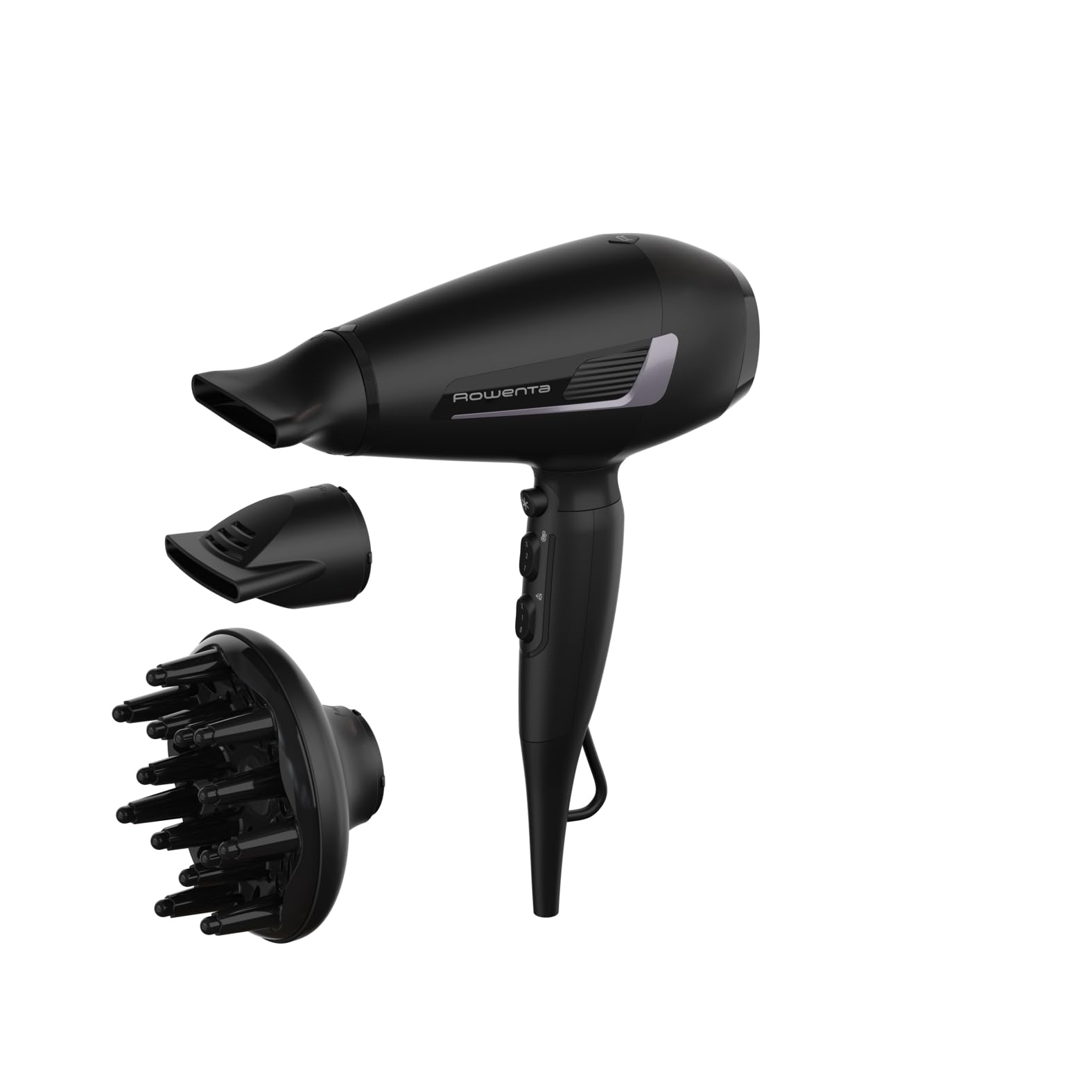 Rowenta CV8825F0 Pro Expert, Asciugacapelli con Tecnologia Ionica, Phon per Capelli con Motore Pro AC 2100W, 2 Concentratori, 1 Diffusore per Ricci Definiti, 6 Combinazioni di Velocità/Temperatura