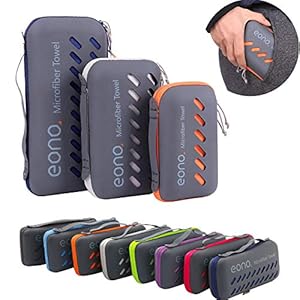 Eono by Amazon – microvezelhanddoek, perfecte handdoek voor sporten & reizen & strand, sneldrogend – superabsorberend…