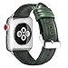 OUHENG Compatible with Apple Watch Band 42mm 44mm, Genuine Leather Band Replacement Compatible with Apple Watch Series 6 5 4 3 2 1 SE 42mm 44mm, Green