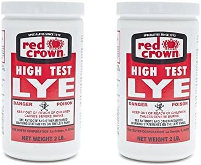 Red Crown Lye 2 lbs (2 Pack) - High Test Lye for Making Award-winning Handcrafted Soaps by The Boyer Corporation