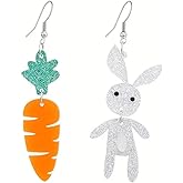 Easter Bunny Egg Dangle Earrings for Women Bunny Drop Earrings Cute Bunny Earrings Egg Earrings for Women