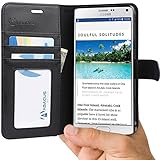 Samsung Galaxy Note 4 Case, Abacus24-7 Wallet with Credit Card Holder Pockets and Flip Cover, Black