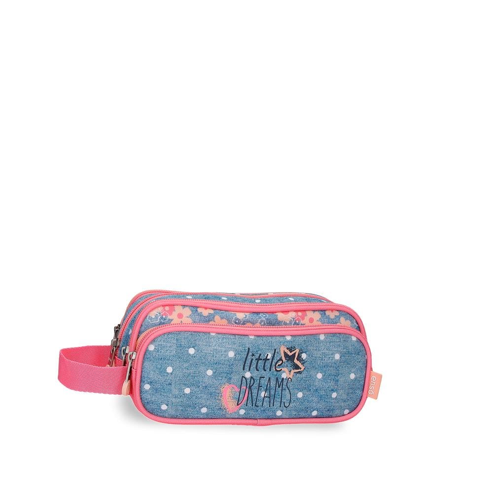 Enso Little Dreams Pink Pencil Case 22 x 10 x 11 cm Polyester, Pink, One Size, Case