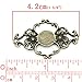 HOUSWEETY 20PCs Metal Embellishment Findings Hollow Flower Bronze Tone 4.2cmx2.7cm