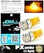 JDM ASTAR Extremely Bright Canbus Error Free 3014 Chipsets 194 168 2825 W5W T10 LED Bulbs, Amber Yellow