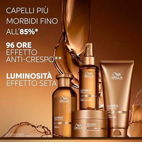 Ultimate Smooth Shampoo - Shampoo Idratante con Squalano e Omega 9 - Ristrutturante Capelli Secchi, Opachi e Crespi (250ml)