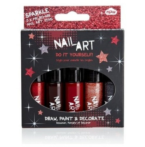Amazon.com: Nail Art- Mini Pens- Glam Glitter (5 pk): Beauty