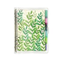 A5 6-Ring Loose Leaf Binder Journal from Chris.W, w/ 80 Insert Pages(Dot Grid/Square Grid/Ruled/Blank) + 6 Index Divider Tabs + 1 Clear Page Maker + 1 Ziplock Pouch Included, Refillable